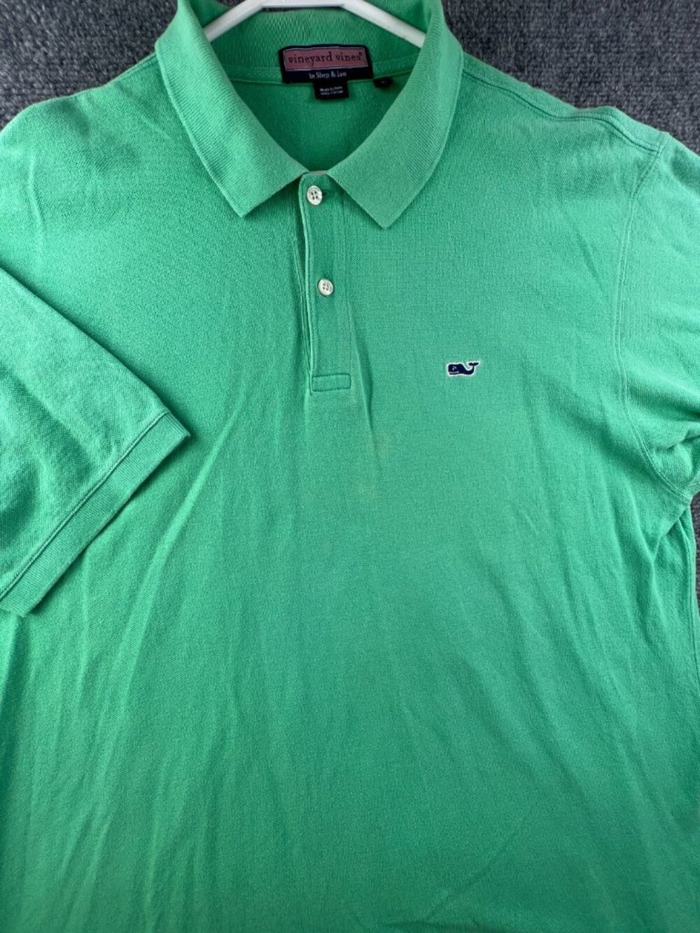 Vineyard Vines Short Sleeve Polo Shirt Men’s Solid Green Pullover Cotton Large - Picture 9 of 15